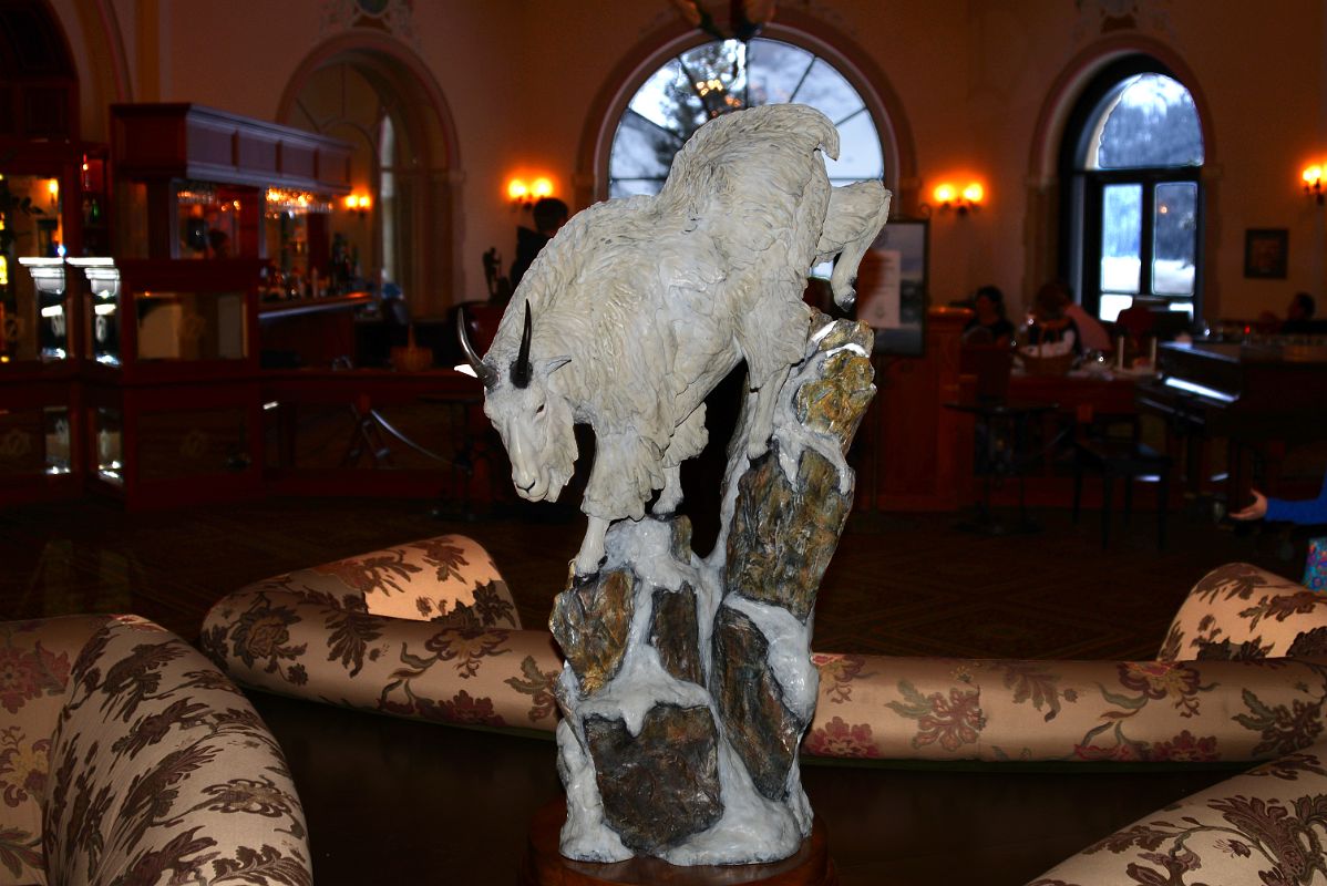 09 Mountain Goat Statue At Chateau Lake Louise